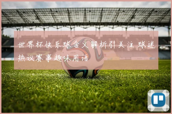 世界杯快乐球含义解析引关注 球迷热议赛事趣味用语